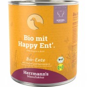 24er-SET Bio Ente mit Fenchel Apfel und Buchweizen 800g Hund Nassfutter Herrmann