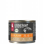Bio Lachs mit Banane und Pastinake 200g Hund Nassfutter Liebesgut