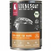 Bio Lachs mit Banane und Pastinaken 400g Hund Nassfutter Liebesgut