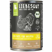 Bio Pute mit Mangold und Kartoffel 400g Hund Nassfutter Liebesgut