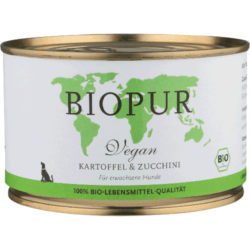 Vegan Bio Kartoffel & Zucchini 400g Hund Nassfutter Biopur